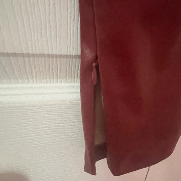 Zara Red Faux Leather Leggings S NWT - Picture 7 of 8